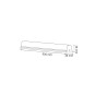 Oprawa belka led FLUO 90cm 15W 1350lm 3000K IP44 szara