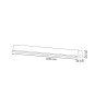 Oprawa belka led FLUO 120cm 18W 1620lm 4000K IP44 szara