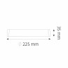 Oprawa downlight LED LORENS n/t 18W 3000K 1450lm fi22cm IP20 biała
