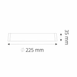 Oprawa downlight LED LORENS n/t 18W 3000K 1340lm 22x22cm IP20 biała