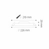 Oprawa downlight led LARS p/t 18W 3000K 1450lm fi21cm IP20 biała