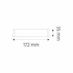 Oprawa downlight LED LORENS n/t 12W 3000K 930lm fi17cm IP20 biała
