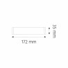 Oprawa downlight LED LORENS n/t 12W 3000K 930lm fi17cm IP20 biała