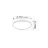 Plafon led LARGO 8W 560lm 830