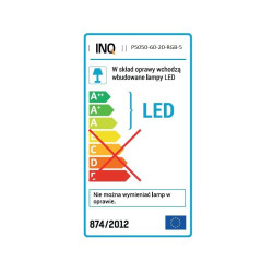 Taśma LED P5050x60 9,6W RGB IP20 RA80 5m INQ P5050-60-20-RGB-5