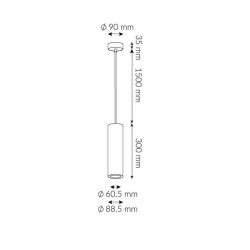 Lampa wisząca Lily wisząca biała GU10 3509