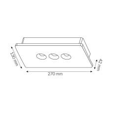 Plafon lampa sufitowa Owen 116W 3000K 720lm RA90 plafon biały gips 3526 
