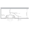 Oprawa Jerry podtynkowa biało-czarna 443W 3000K 3015lm RA90 UGR19 p/t do zabudowy 3529