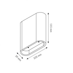 Kinkiet Alice 2*4W czarny 3548