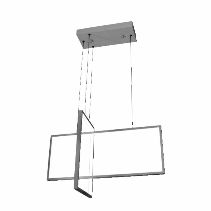Lampa wisząca Carla 55W wisząca chrom 2-elementy 3589 
