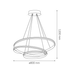 Lampa wisząca Zoe 85W wisząca biała 3594