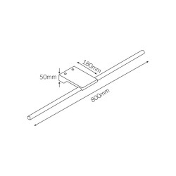 Galeryjka Paul 16W 3000K 1000lm biała 80cm 3612
