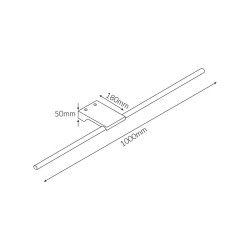 Galeryjka Paul 20W 3000K 1300lm biała 100cm 3614