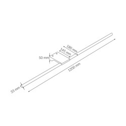 Galeryjka Paul 24W 3000K 1600lm biała 120cm 3616