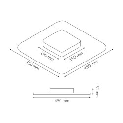 Plafon lampa sufitowa Elena 40W plafon biały 3625 