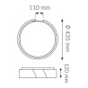 Plafon lampa sufitowa Isla 30W 3000K 1800lm plafon biały fi43cm 3551