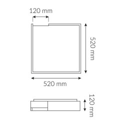 Plafon lampa sufitowa Isla 53W 3000K 3180lm plafon kwadrat biały 3552