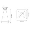 Lampa wisząca Rico 84W 3000K 5880lm 80x80cmwisząca biała kwadratowa 3569