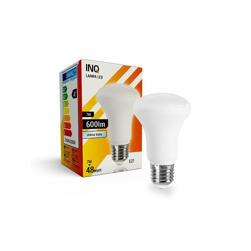 LED R63 E27 7W 600lm 6000K INQ