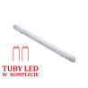 Oprawa LED OLGA 2x1200 komplet z tubami klosz mleczny IP65 INQ