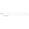 Oprawa LED OLGA 2x1200 komplet z tubami klosz mleczny IP65 INQ