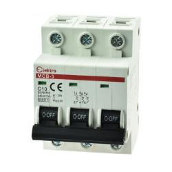 Wyłącznik nadprądowy 3P AC C 10A Elektro