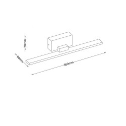 Galeryjka David 12W 3000K 780lm biały 56cm