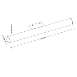 Galeryjka Martin 6W 3000K 390lm chrom 425cm