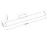 Galeryjka Martin 6W 3000K 390lm chrom 425cm