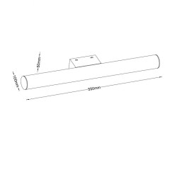 Galeryjka Martin 8W 3000K 520lm chrom 55cm