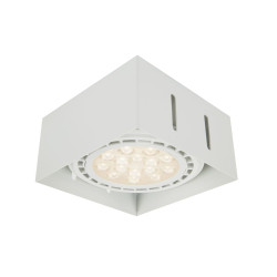 Ozzo Oprawa sufitowa p/t QBOX 1 WH AR111 GU10 bezramkowa biała