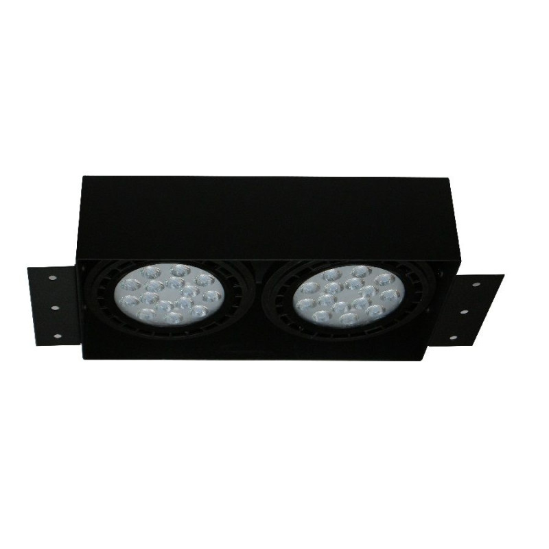 Ozzo Oprawa sufitowa p/t QBOX 2 BL AR111 GU10 bezramkowa czarna