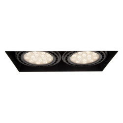 Ozzo Oprawa sufitowa p/t QBOX 2 BL AR111 GU10 bezramkowa czarna