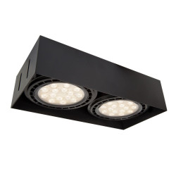 Ozzo Oprawa sufitowa p/t QBOX 2 BL AR111 GU10 bezramkowa czarna