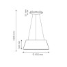 Lampa wisząca Eve 40W 3000K 2400lm fi45cm wisząca biała 3681