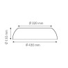 Plafon lampa sufitowa Molly 40W 3000K 2400lm fi43cm plafon złoty szczotkowany 3686