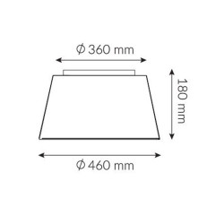 Plafon lampa sufitowa Tess 36W 3000K 2160lm fi46cm plafon czarny 3690