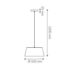 Lampa wisząca Nina 36W 3000K 2100lm fi35cm wisząca czarna 3692