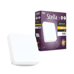 Plafon led STELLA z mikrofalowym czujnikiem ruchu 24W 2880lm 4000K 33x33cm IP54 biały