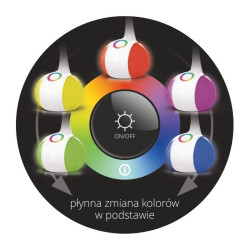 Lampka biurkowa i nocna LED MAGIC I RGB czerwona Nilsen