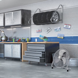 Wentylator TEVO cyrkulator podłogowy 18 cali 120W srebrny Tevo