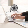 Wentylator TEVO biurkowy USB 4 cale 4W czarny Tevo