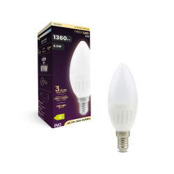 LED PROFI C37 E14 8,5W świeca 1360lm 3000K ceramika