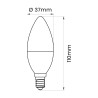 LED PROFI C37 E14 8,5W świeca 1360lm 3000K ceramika