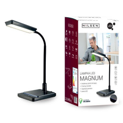 Lampka biurkowa LED Magnum Nilsen czarna BL007