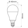 Lampa led G45 E14 PROFI 7W kulka 700lm 3000K ceramika INQ