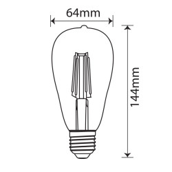 Filament led ST64 8W 810lm 3000K INQ