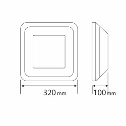 Plafoniera OSLO E27x2 IP44 IK10 biała matowa