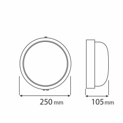 Plafoniera VIDA E27 100W IP44 biała