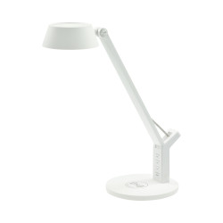 Lampka biurkowa LED LEO z ładowarką indukcyjną wireless biała BL023